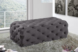 Casey Contemporary Ottoman: Elegant Deep Tufting & Plush Comfort for a Glamorous Living Space