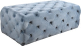 Casey Contemporary Ottoman: Elegant Deep Tufting & Plush Comfort for a Glamorous Living Space