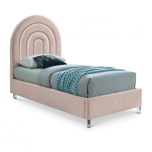 Rainbow Velvet Twin Bed