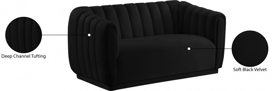 Dixie Velvet Loveseat