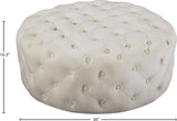 Addison Luxurious Contemporary Ottoman with Deep Button Tufting for Chic Home Decor and Comfort