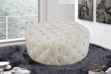 Addison Luxurious Contemporary Ottoman with Deep Button Tufting for Chic Home Decor and Comfort