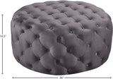 Addison Luxurious Contemporary Ottoman with Deep Button Tufting for Chic Home Decor and Comfort