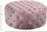 Addison Luxurious Contemporary Ottoman with Deep Button Tufting for Chic Home Decor and Comfort