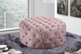 Addison Luxurious Contemporary Ottoman with Deep Button Tufting for Chic Home Decor and Comfort