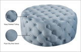 Addison Luxurious Contemporary Ottoman with Deep Button Tufting for Chic Home Decor and Comfort