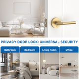 ZR02-123A Champagne Bronze Door Handle Knurled Lever Modern Style | Privacy, Passage, Dummy