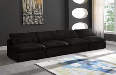 Cozy Velvet Comfort Modular Armless Sofa