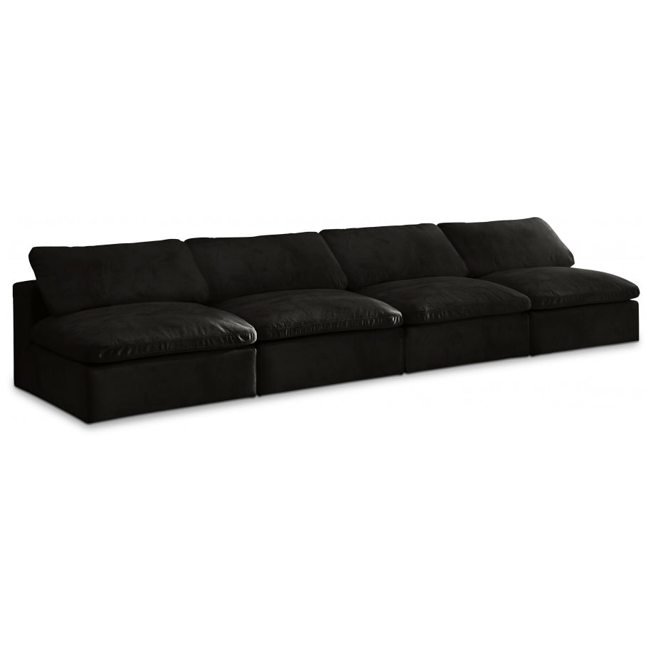 Cozy Velvet Comfort Modular Armless Sofa