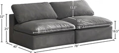 Cozy Velvet Comfort Modular Armless Sofa