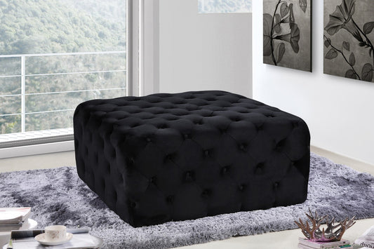 Ariel Contemporary Ottoman Bench with Deep Button-Tufting for Luxury Seating and Relaxation