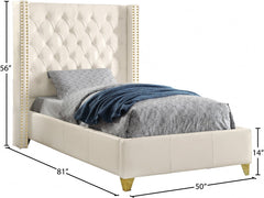 Soho White Bonded Leather Bed