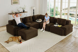 CORDELIA 116" 5-Seater Sectional with 2 Ottomans