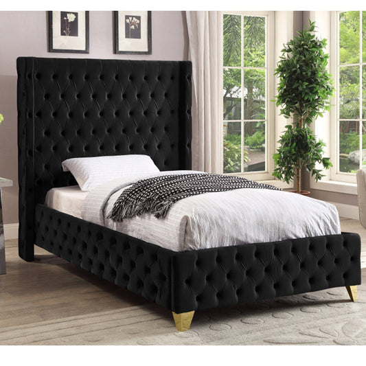 Savan Velvet Twin Bed