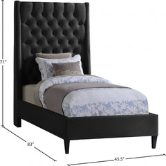 Fritz Velvet Twin Bed