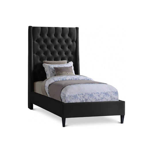 Fritz Velvet Twin Bed