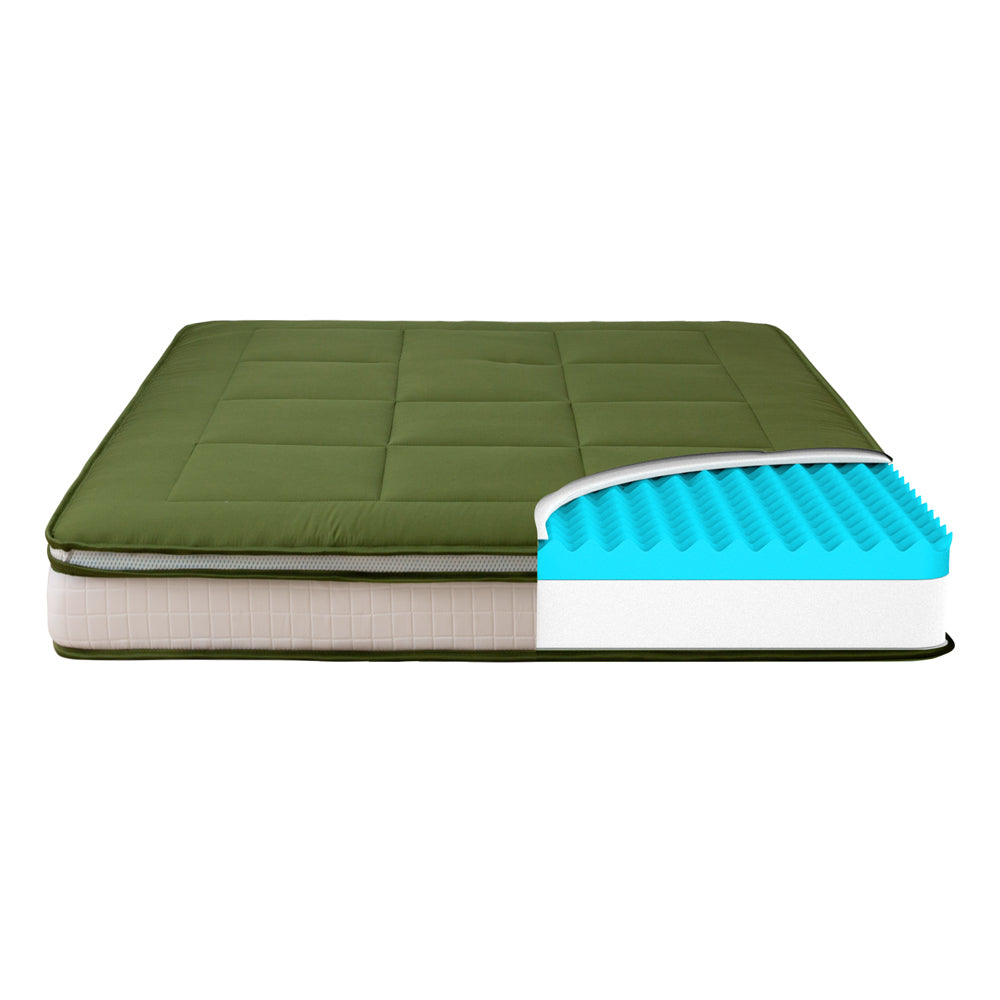 MAXYOYO Padded Japanese Floor Mattress, Green Foldable Roll Up Futon Mattress