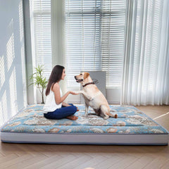 MAXYOYO Padded Japanese Floor Mattress,  Floral Printed Futon Mattress Folding Sleeping Pad