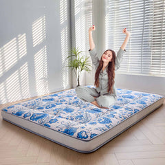 MAXYOYO Padded Japanese Floor Mattress,  Floral Printed Futon Mattress Folding Sleeping Pad