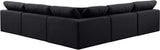 Comfy - 5 Piece Linen Modular Corner Armless Sectional
