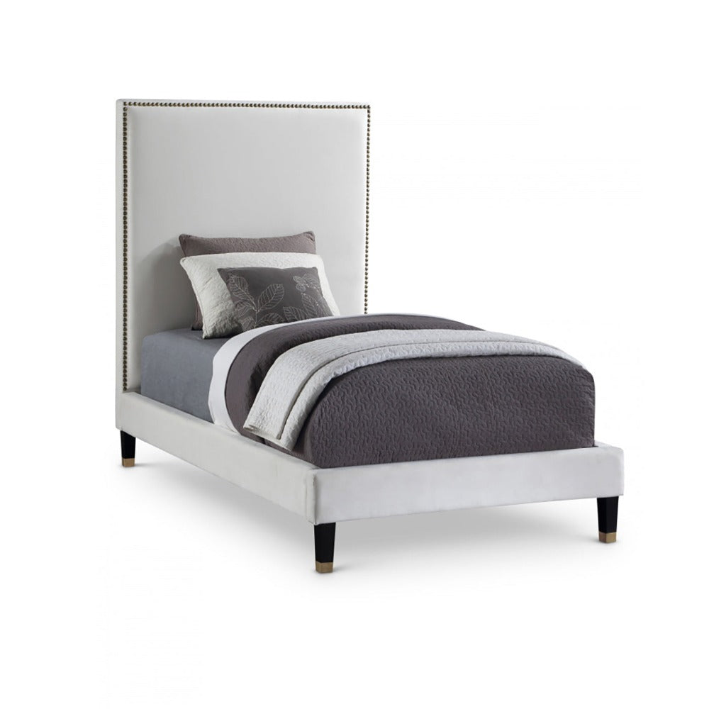 Harlie Velvet Twin Bed