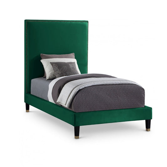 Harlie Velvet Twin Bed