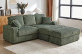 ZYLO 84" Loveseat with 2 Ottomans