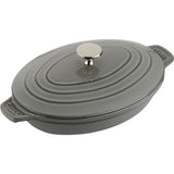 STAUB Cast Iron 9-inch x 6.6-inch Oval Covered Baking Dish