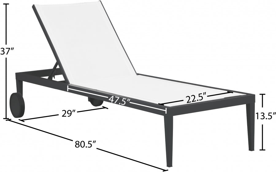 Nizuc Outdoor Patio Adjustable Sun Chaise Lounge Chair