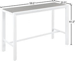 Nizuc Outdoor Patio Aluminum Bar Table