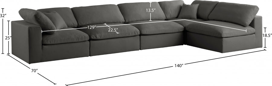 Plush Velvet Standard Comfort Modular Sectional