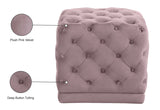 Stella Luxurious Velvet Ottoman with Deep Button Tufting - Contemporary Design for Cozy Living Spaces