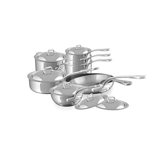 Mauviel M'COOK 5-Ply 14-Piece Cookware Set With Cast Stainless Steel Handles