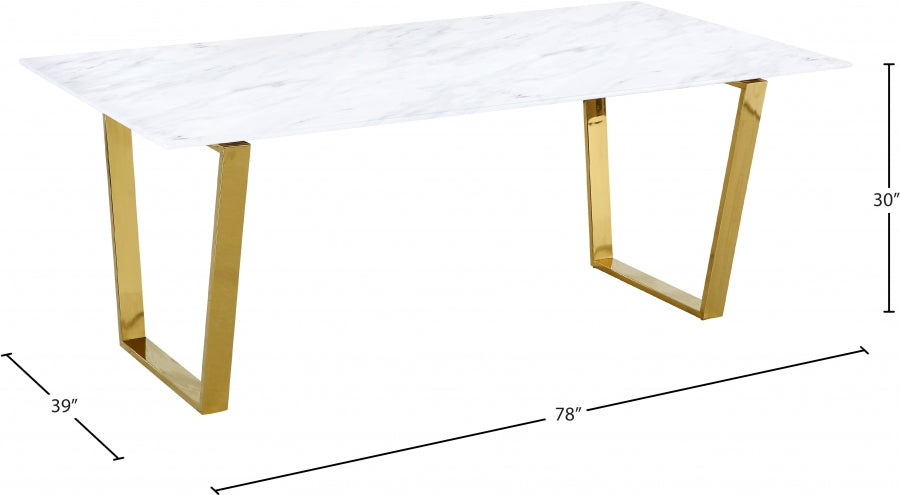 Cameron Gold Dining Table