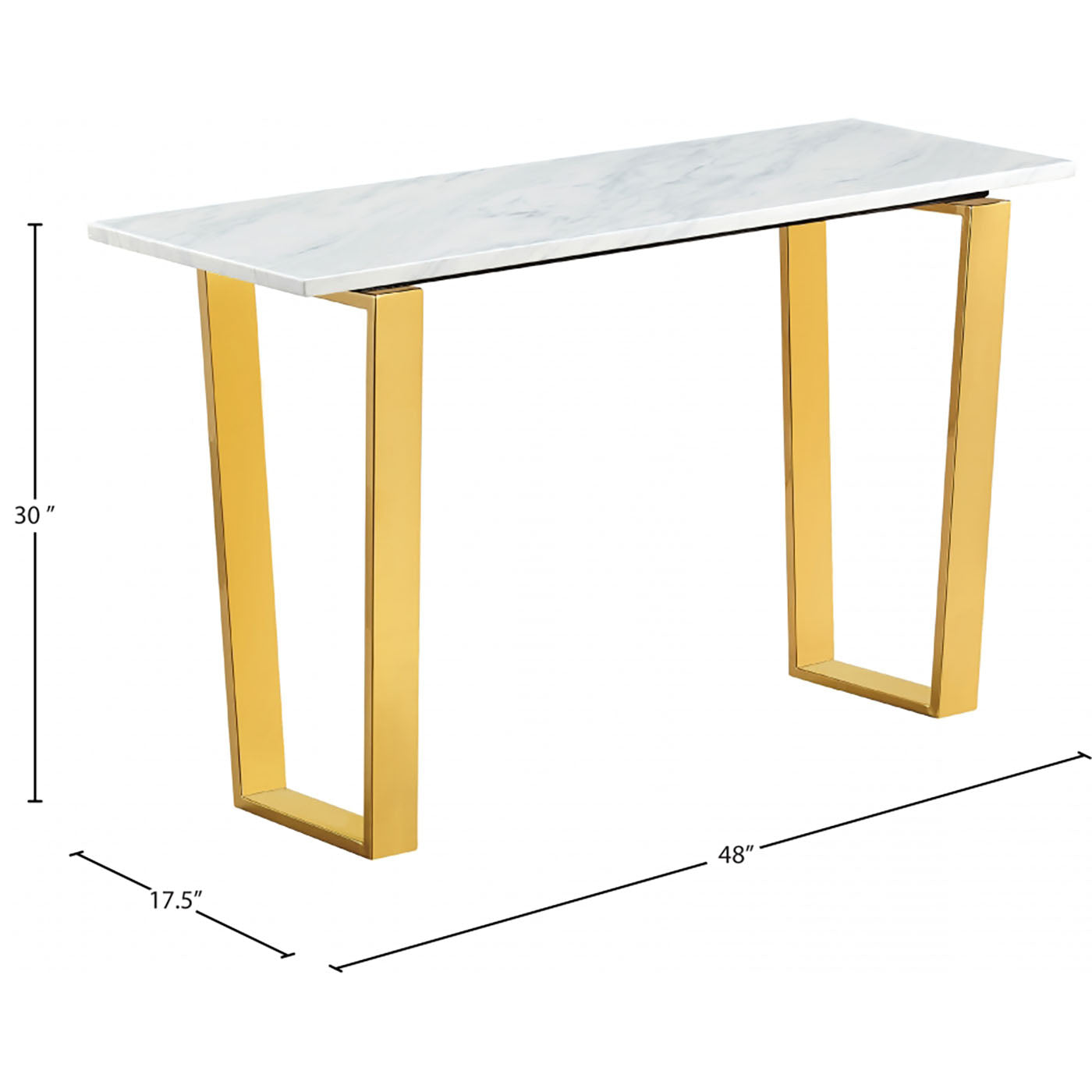 Cameron Gold Console Table