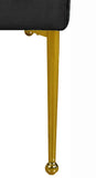 Owen Elegant Velvet Bench with Polished Gold Legs, Chic Design for Bedroom or Entryway Seating