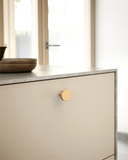 DESIGN1452 Matte Black Cabinet Knobs – Single Hole Drawer Pulls for Kitchen Cabinets