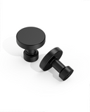 DESIGN1456 Solid Metal Modern Circular Knob for Kitchen & Bath | 1-1/6" , Brushed Brass