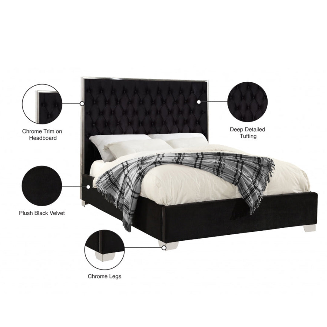 Lexi Velvet Queen Bed