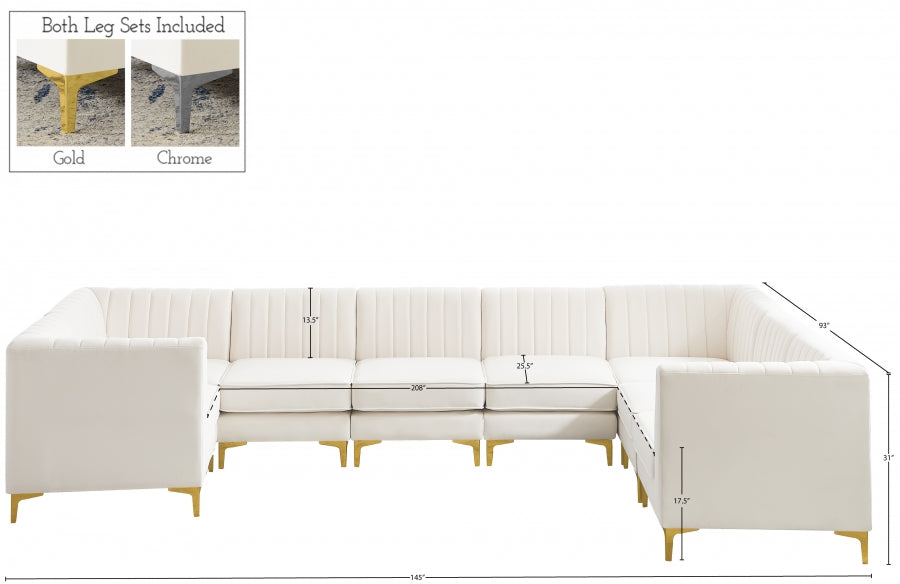 Alina Velvet Modular Sectional