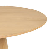 Orchid & North 60" Solid Oak Round Dining Table Set for 6 (7-Piece)