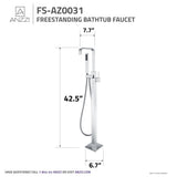 Victoria 2-Handle Freestanding Claw Foot Tub Faucet with Hand Shower in Polished Chrome