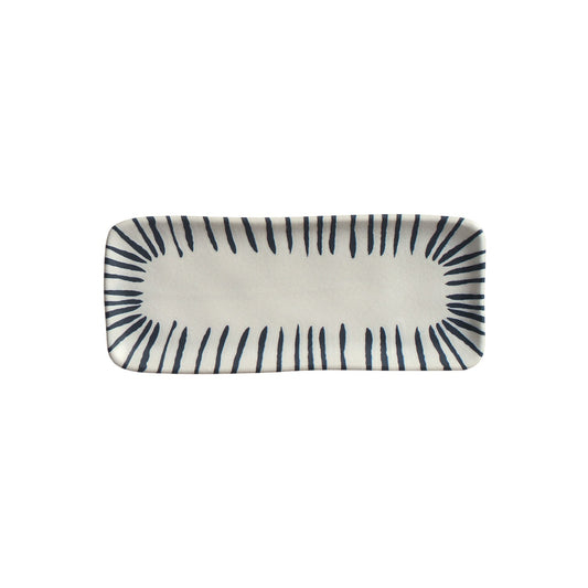 RECTANGULAR PLATTER ORGANIC STONEWARE Ø 8.66x3.74" ELEMENTO