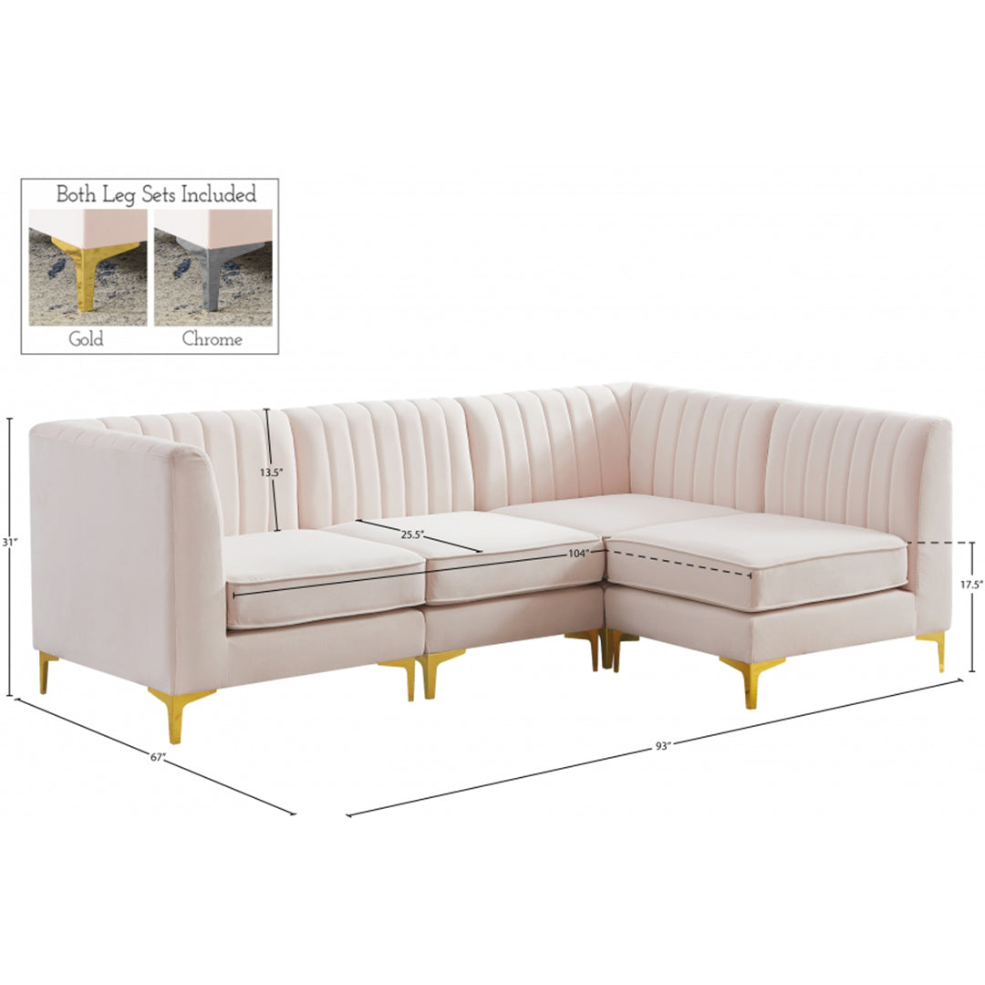 Alina Velvet Modular Sectional