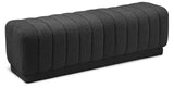 Heathrow Elegant Contemporary Ottoman Bench with Deep Channel Tufting for Versatile Seating Solutions