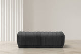 Heathrow Elegant Contemporary Ottoman Bench with Deep Channel Tufting for Versatile Seating Solutions