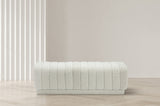 Heathrow Elegant Contemporary Ottoman Bench with Deep Channel Tufting for Versatile Seating Solutions
