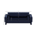 Madeline Sofa - Stylish Chenille Upholstered Living Room Sofa with Plush Padding & Bolster Pillows