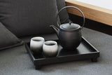 Giftset Sendai, cast iron, black, with 2 porcelain mugs