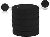 Aphia Contemporary Ottoman with Deep Channel Tufting – Stylish, Soft Seating for Modern Homes